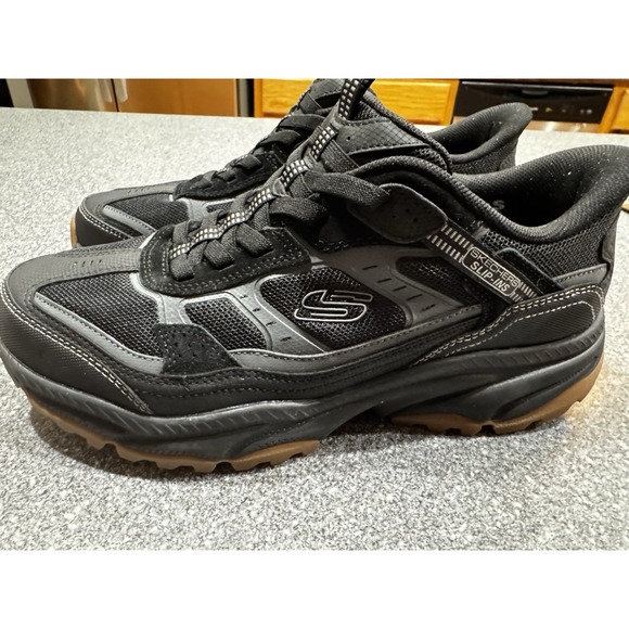 Men's Skechers Slip-ins Vigor AT Sneaker 237744-BBK Black BLEND 10Wide NEW